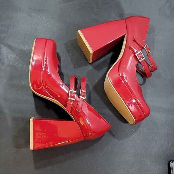 BRAND NEW SODA WOMEN'S  CLOSED TOE MARY JANE HIGH CHUNKY PUMPS - Picture 8 of 14